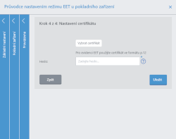 Průvodce - nastavení Certifikátu Průvodce - nastavení Certifikátu