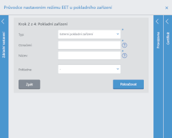 Vytvoření externího prodejního zařízení Vytvoření externího prodejního zařízení