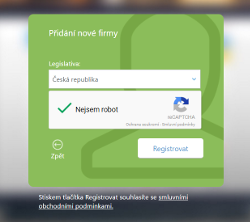 Formulář pro založení nové firmy Formulář pro založení nové firmy