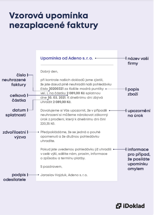 Jak upozornit na nezaplacenou fakturu?