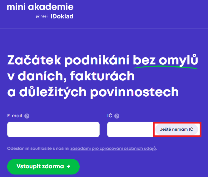 návod, jak do Mini akademie – kurzu pro podnikatele – vstoupit zdarma